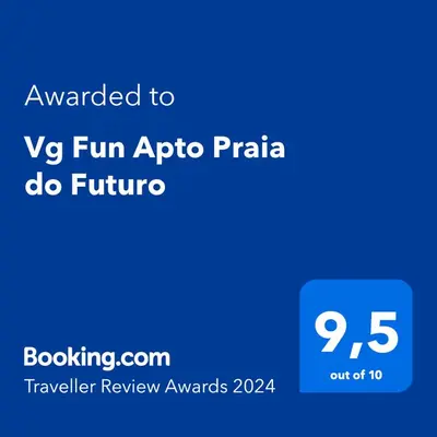 Um certificado, prémio, placa ou documento mostrado em VG fun - Apto Suíte Pé na Areia