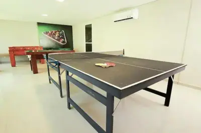 Comodidades para ténis de mesa em VG fun - Apto Suíte Pé na Areia ou nas proximidades