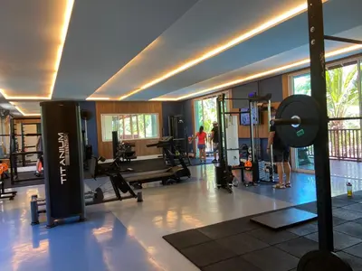 O centro de fitness e/ou as comodidades de fitness de Conforto e Lazer no Golf Ville Resort Alto Padrão