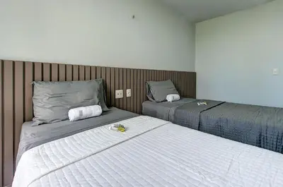 Uma cama ou camas num quarto em Wai Wai #403 - Apartamento no Cumbuco by Carpediem