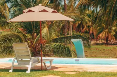 A piscina em ou perto de Chalés Ed Moitas
