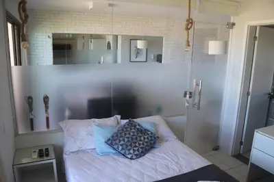 Uma cama ou camas num quarto em Cumbuco - VGSun Apartment 402