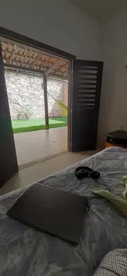 Uma cama ou camas num quarto em Casa na serra a 10 min de Guaramiranga! Ótima para descanso com conforto e para turismo!