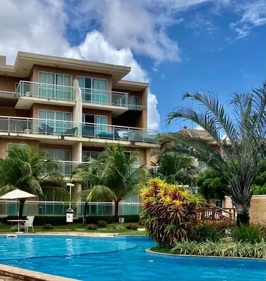 A planta de PALM BEACH Porto das dunas, climatizado, TÉRREO, luxuoso próximo ao Beach Park