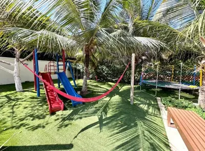 A planta de PALM BEACH Porto das dunas, climatizado, TÉRREO, luxuoso próximo ao Beach Park