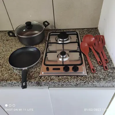 A cozinha ou kitchenette de 8 VISTA MAR, MEIRELES, PRAIA MANSA