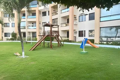 A área de jogos para crianças em Studio a 1km do Beach Park