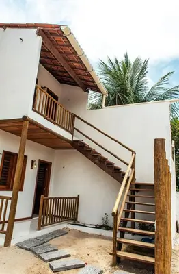 Uma varanda ou terraço em Shekna Flat com Wi-Fi na Praia Pontal de Maceio CE