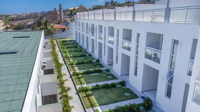 O edifício onde o apartamento está situado