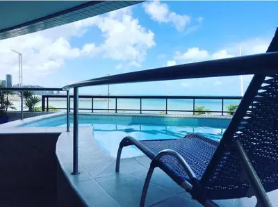A piscina em ou perto de Apê Beira Mar Meireles Com café da manhã