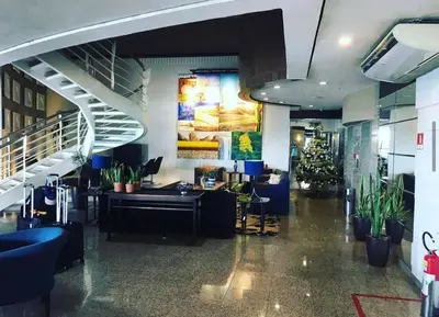 Uma área de estar em Apê Beira Mar Meireles Com café da manhã
