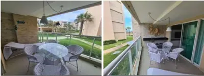 Uma varanda ou terraço em Apartamento térreo Riviera Beach Place