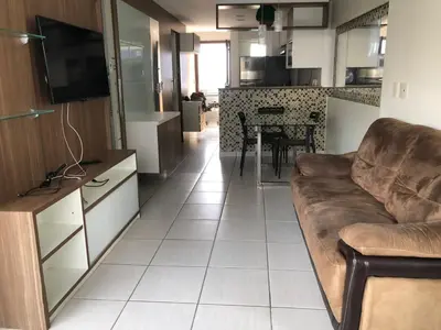 Uma área de estar em APART HOTEL BEACH CLASS FORTALEZA!