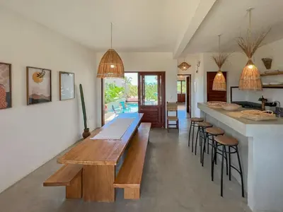 A cozinha ou kitchenette de Casa Vannina uma casa encantadora em Icaraizinho !