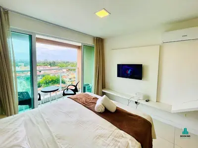 Uma cama ou camas num quarto em Fortaleza Sul by Holiday Stays
