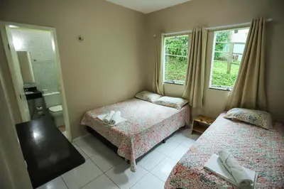 Uma cama ou camas num quarto em Sítio Via Láctea - Guaramiranga