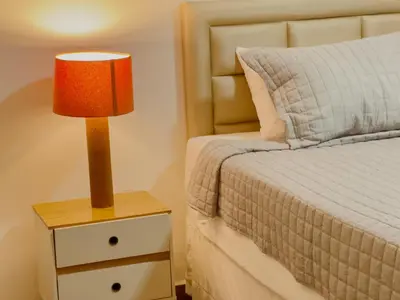 Uma cama ou camas num quarto em Villa Paririö