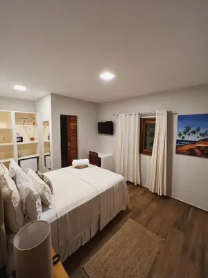 Uma cama ou camas num quarto em Beach Eco Stays Hotel Boutique Lagoinha