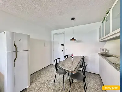 A cozinha ou kitchenette de Apartamento na Beira Mar de Fortaleza