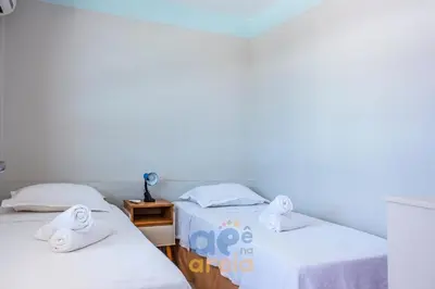 Uma cama ou camas num quarto em Apê na Areia 3Qtos para Famílias Grandes! Pertinho do Beach Park, acesso direto para a praia e Lazer Completo