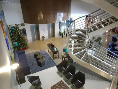 A planta de Apt. Em hotel na Av. Beira Mar em Fortaleza