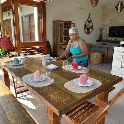 Os clientes hospedados em Vila Gará Kite House - Ilha do Guajiru