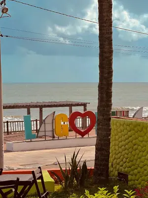Uma vista do mar geral ou uma vista do mar a partir da casa de hóspedes