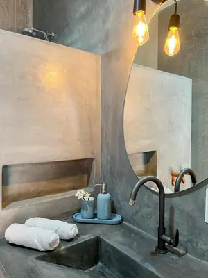 Uma casa de banho em Casa Boa onda - Icaraizinho