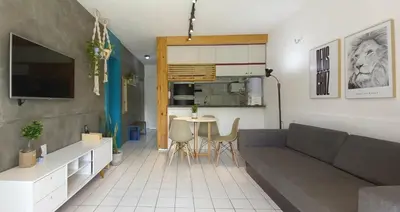 A planta de ap2601 A poucos passos da Praia apto 2 dorm piscina ac Wifi