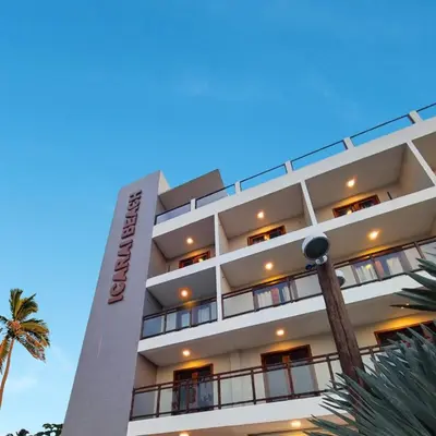 O edifício onde o hotel está situado
