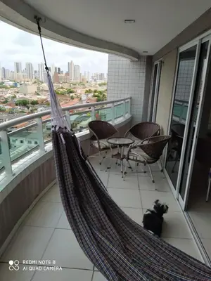 Uma varanda ou terraço em Vista espetacular da Praia de Iracema - Ap. 1405