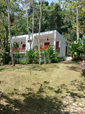 Um jardim no exterior de Casa Ryokan