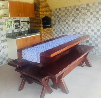A cozinha ou kitchenette de TRIPLEX SOLAR CASA BRANCA