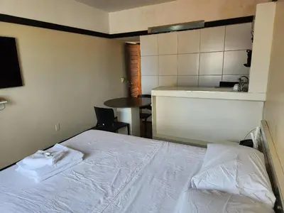 Uma cama ou camas num quarto em Tabajara flats