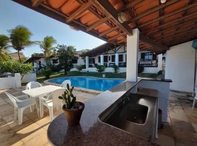 A piscina em ou perto de Casa no Porto das Dunas Com Vista pro mar