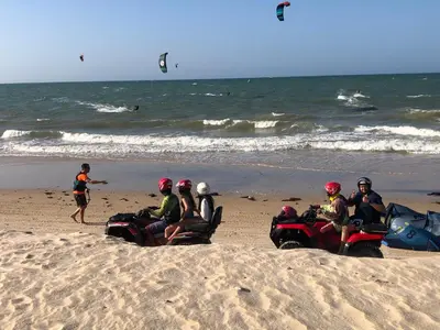 Os clientes hospedados em Diversão, férias, casa na praia de cumbuco.
