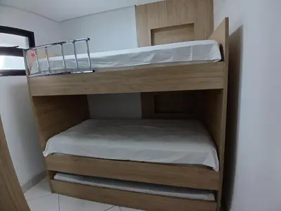 Uma cama ou camas num quarto em Landscape Beira Mar