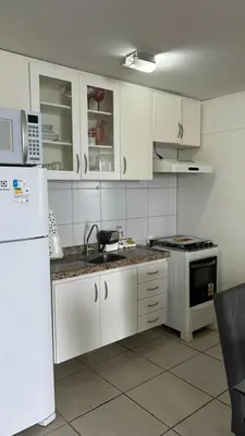 A cozinha ou kitchenette de Flat Frente Mar - Beira Mar Fortaleza