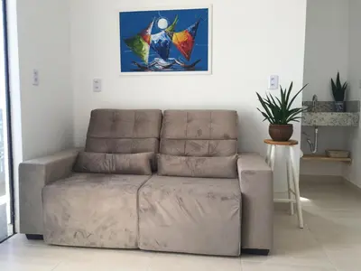 Uma área de estar em Sua casinha de kitesurf em Icapui e Tibau