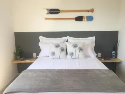 Uma cama ou camas num quarto em Sua casinha de kitesurf em Icapui e Tibau
