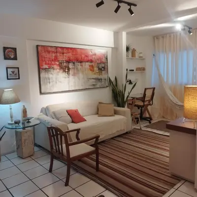 A planta de apartamento na praia de Iracema com vista mar