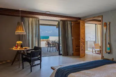 Uma cama ou camas num quarto em Saline Taíba Boutique Beach Hotel