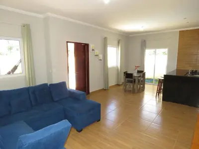 Uma área de estar em Casa Mar e Dunas
