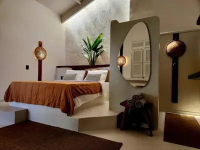 Uma cama ou camas num quarto em Outro Beach Hotel Cumbuco