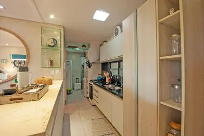 A cozinha ou kitchenette de WaiWai 306 - Apê C/ Varanda Vista Mar by Carpediem