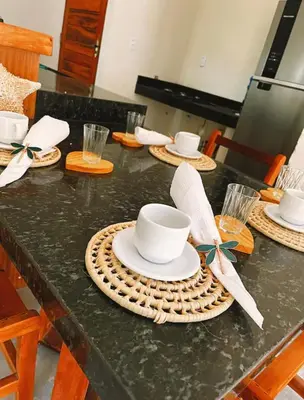 Comodidades para chá e café em Casa de praia em vila preá