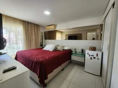 Uma cama ou camas num quarto em Aquaville Resort Porto das Dunas