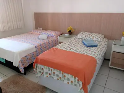 Uma cama ou camas num quarto em Apartamento em Fortaleza, Abolição Mucuripe