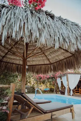 A piscina em ou perto de Vila hangloose vista da lagoa
