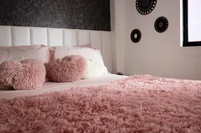 Uma cama ou camas num quarto em Apartamento com Varanda vista mar